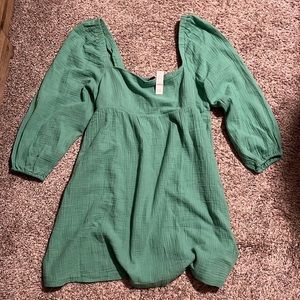 NWT J.CREW  SQUARE NECK SOFT GAUZE DRESS